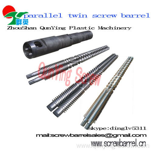 Plastic Syringe Mixing Bimetallic Twin Parallel Screw And Barrel For Extruder Machine 